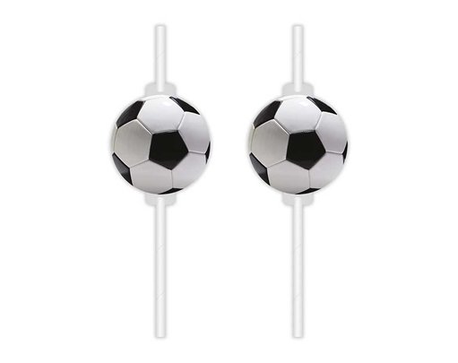 4PK FOOTBALL PARTY PAPER DRINKING STRAWS