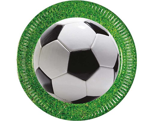 8PK 23cm FOOTBALL PARTY PAPER PLATES