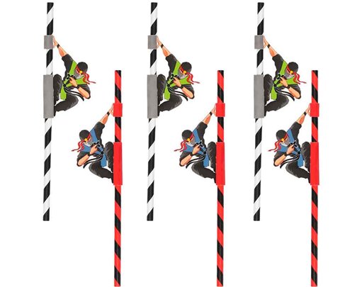 6PK NINJA PAPER STRAWS