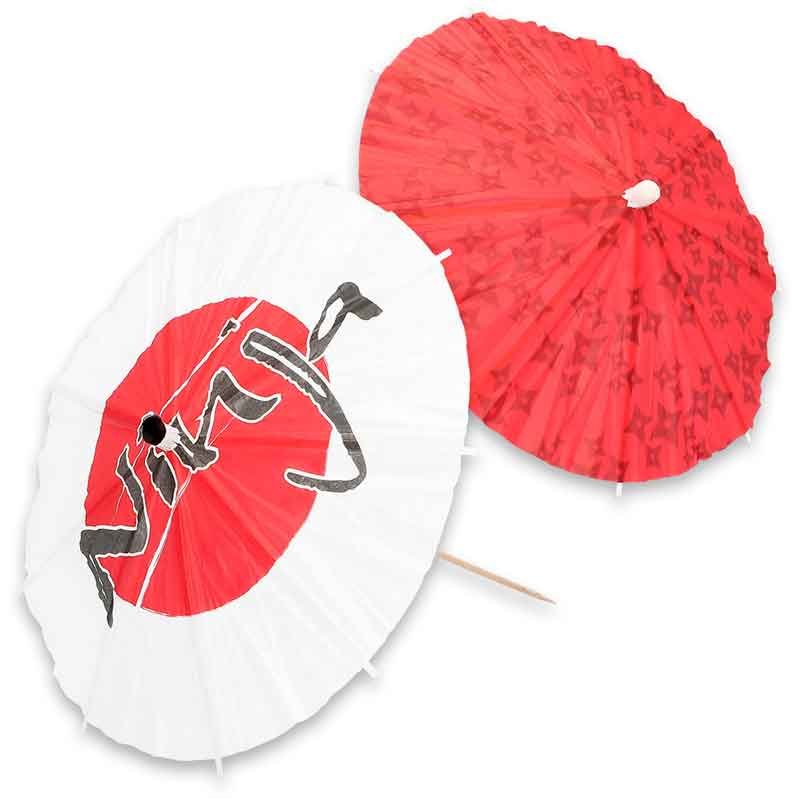 6PK NINJA COCKTAIL PARASOLS