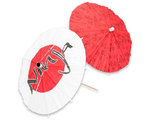 6PK NINJA COCKTAIL PARASOLS