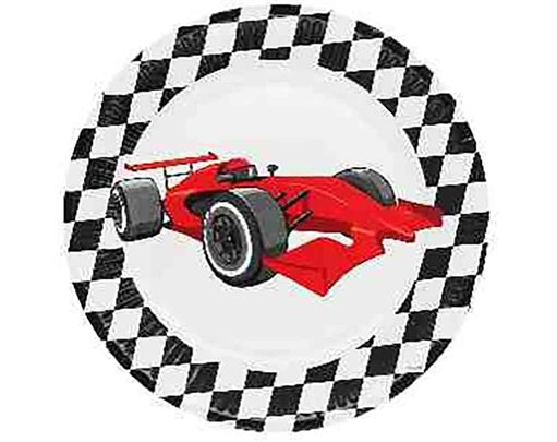 8PK SPEED RACING PAPER PLATES
