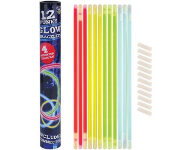 (12) GLOW BRACELETS IN A TUBE  24S
