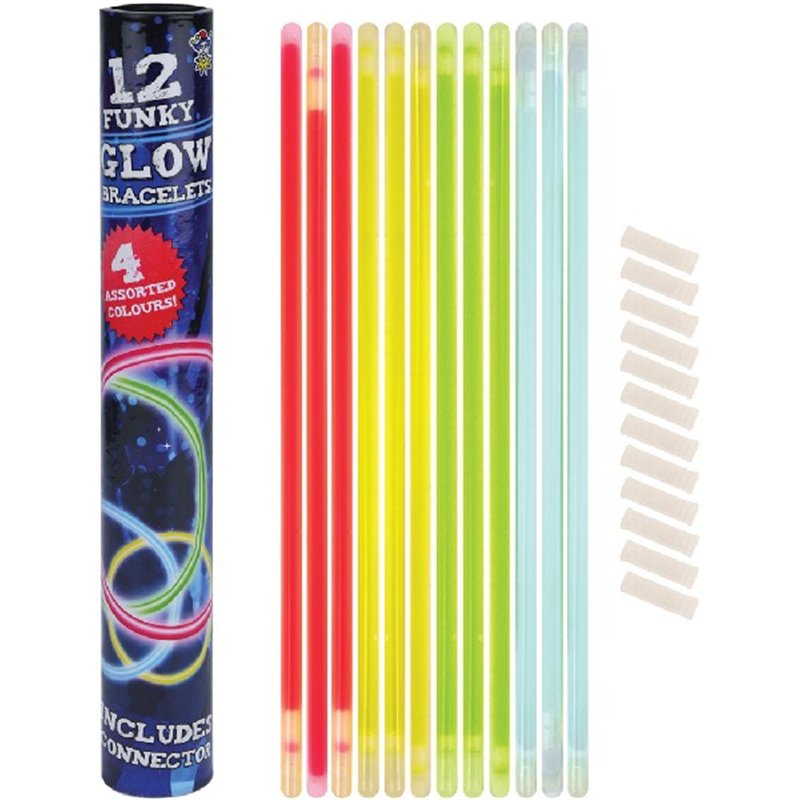 (12) GLOW BRACELETS IN A TUBE  24S