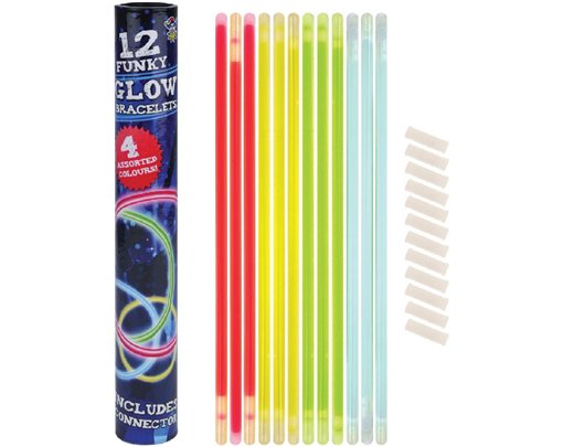 (12) GLOW BRACELETS IN A TUBE  24S