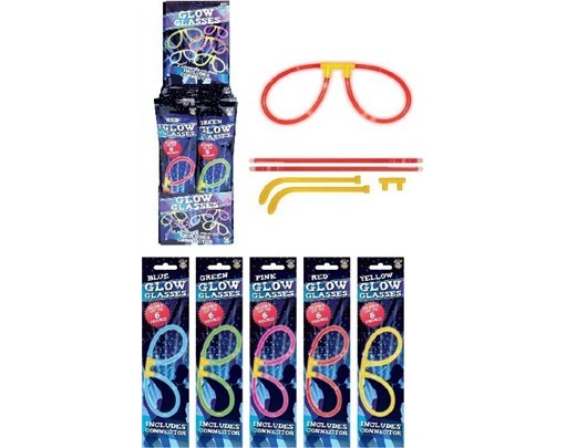 5ASST GLOW GLASSES