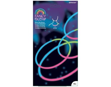 (10)20CM TRI-COLOUR GLOW NECKLACE