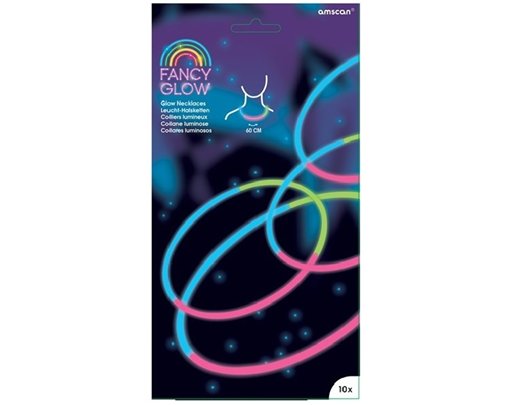 (10)20CM TRI-COLOUR GLOW NECKLACE