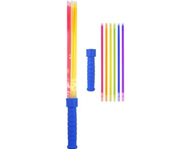 7PC ASST COLOURS GLOW STICK WAND