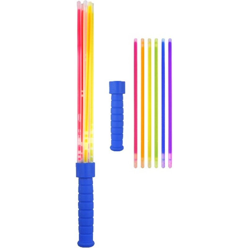 7PC ASST COLOURS GLOW STICK WAND
