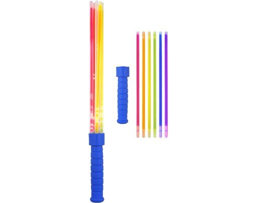 7PC ASST COLOURS GLOW STICK WAND