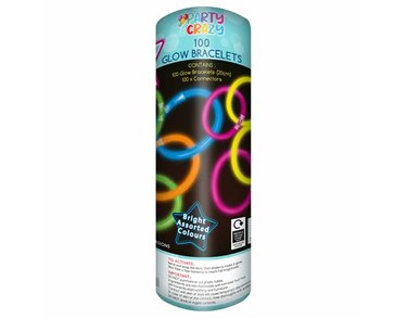 100PK 8in 4.5mm GLOW BRACELET