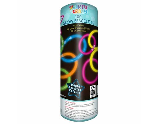 100PK 8in 4.5mm GLOW BRACELET