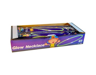 11in ASST COLOURS GLOW NECKLACE 24S