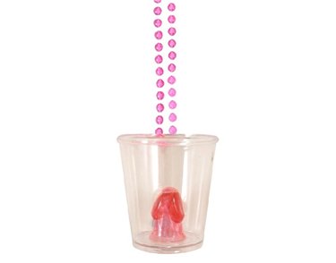 WILLY SHOT GLASS & BEAD NECKLACE