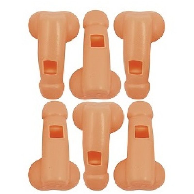 (6) 58MM WILLY WHISTLES