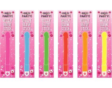 17CM ASST WILLY GLOW STICK