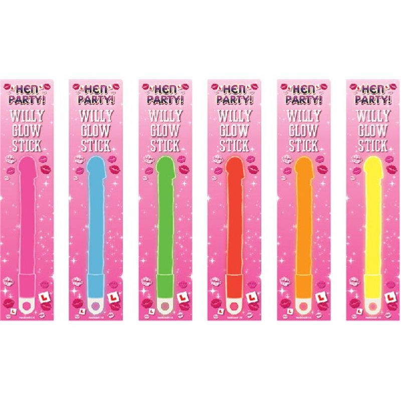 17CM ASST WILLY GLOW STICK