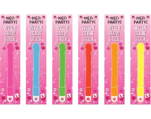 17CM ASST WILLY GLOW STICK