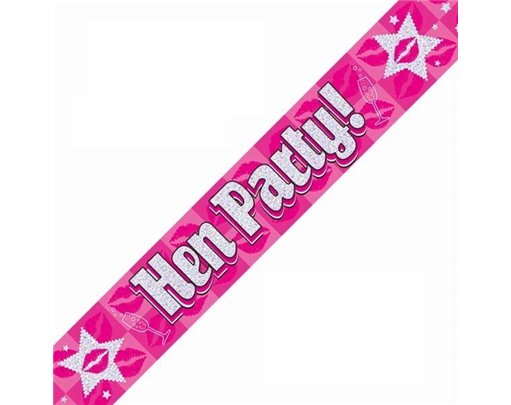9FT HEN PARTY HOLO BANNER