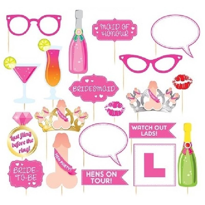 ASST HEN PARTY PHOTO PROPS