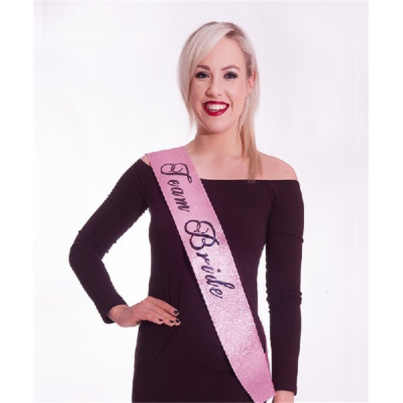 TEAM BRIDE GLITTER SASH