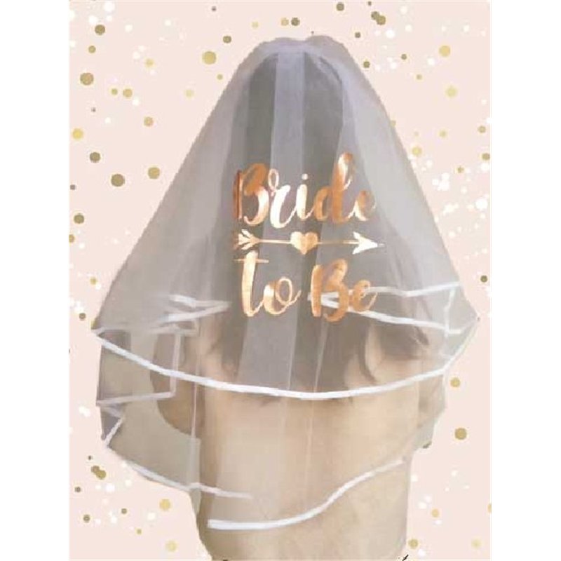 LUXURY BRIDE TO BE PRINTED VEIL