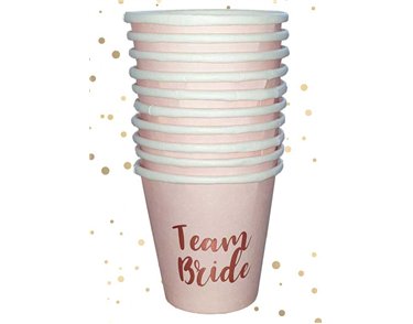 (10) ROSE GOLD TEAM BRIDE DRINKING SHOT CUPS
