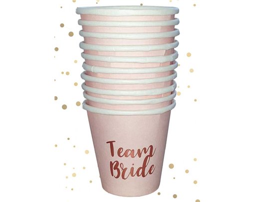 (10) ROSE GOLD TEAM BRIDE DRINKING SHOT CUPS