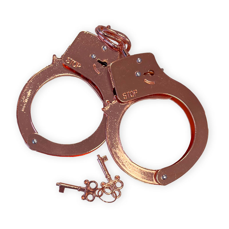 ROSE GOLD ZINC METAL HAND CUFFS