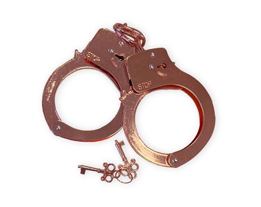 ROSE GOLD ZINC METAL HAND CUFFS