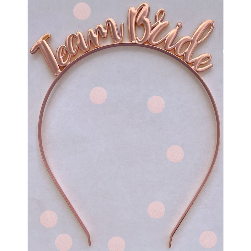 TEAM BRIDE ROSE GOLD HEADBAND