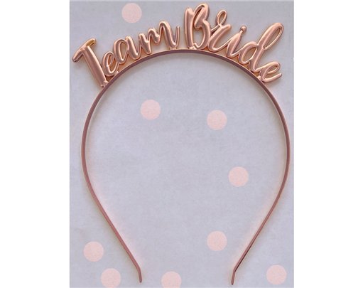 TEAM BRIDE ROSE GOLD HEADBAND