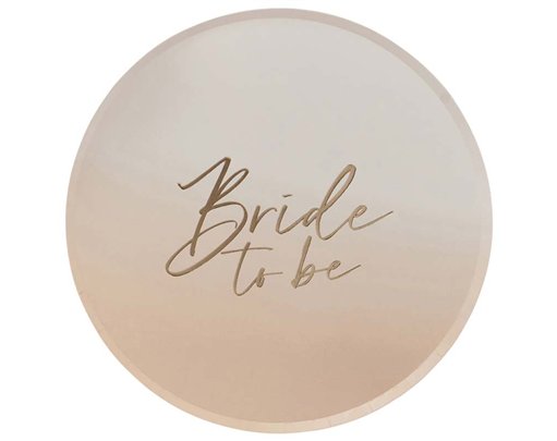 8PK BRIDE TO BE PAPER PLATES