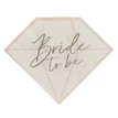 16PK DIAMOND 'BRIDE TO BE' PAPER NAPKINS