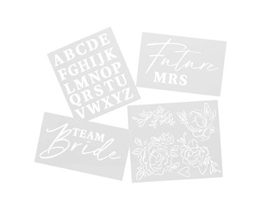 4PC BRIDE TO BE STENCIL
