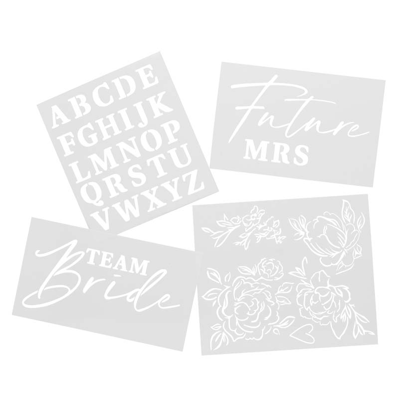 4PC BRIDE TO BE STENCIL