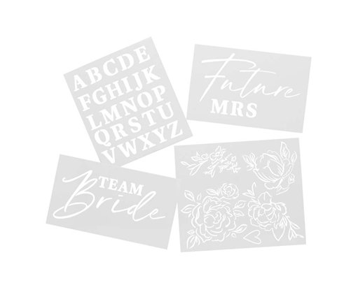 4PC BRIDE TO BE STENCIL