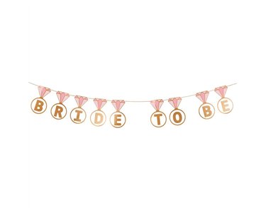2.5m  'BRIDE TO BE'' RINGS BANNER