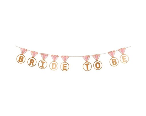 2.5m  'BRIDE TO BE'' RINGS BANNER