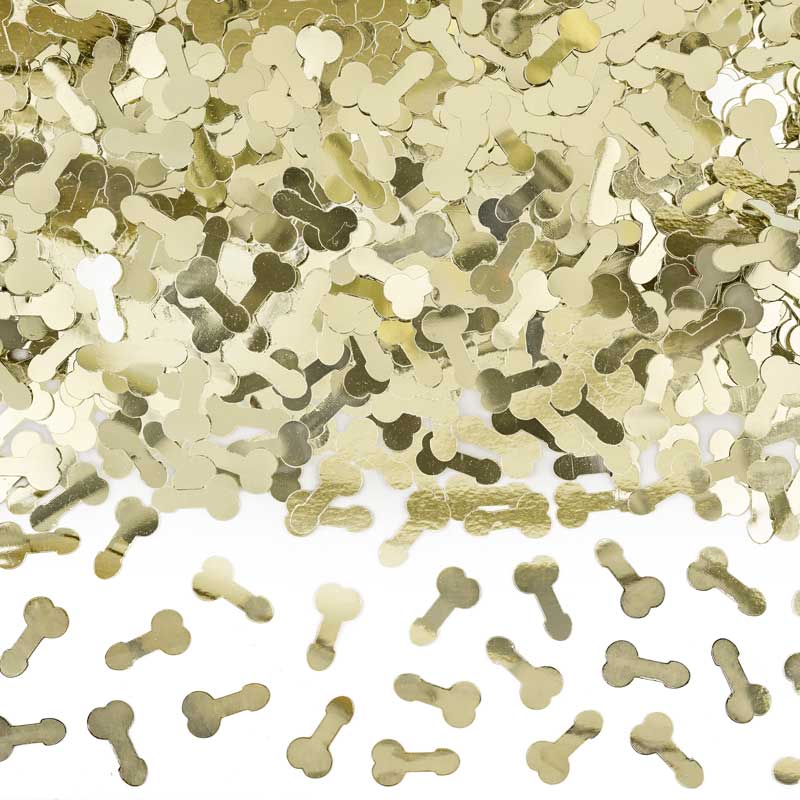 30g WILLY SHAPED GOLD CONFETTI