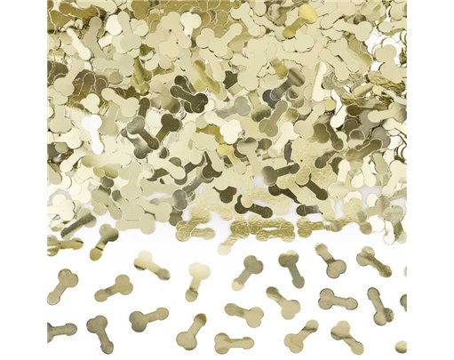 30g WILLY SHAPED GOLD CONFETTI