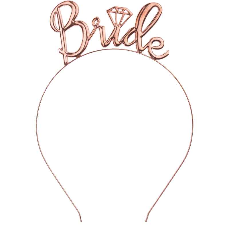 ROSE GOLD BRIDE HEADBAND