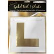 GOLD FOIL L PLATE WIITH RIBBON