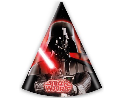 (6) STAR WARS PARTY HATS