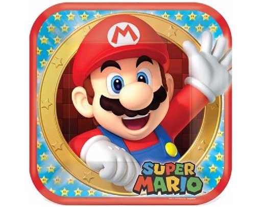(8) 23CM SUPER MARIO SQ PLATES