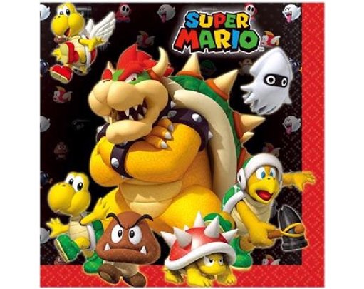 (16) SUPER MARIO L/NAPKINS