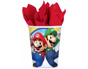 (8) 266ML SUPER MARIO CUPS
