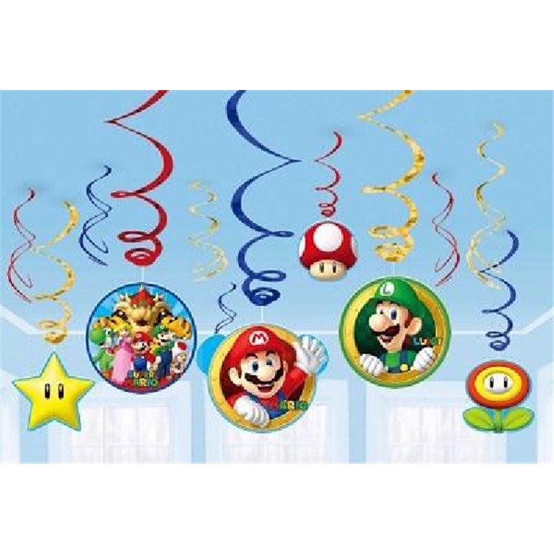 (12) SUPER MARIO SWIRLS