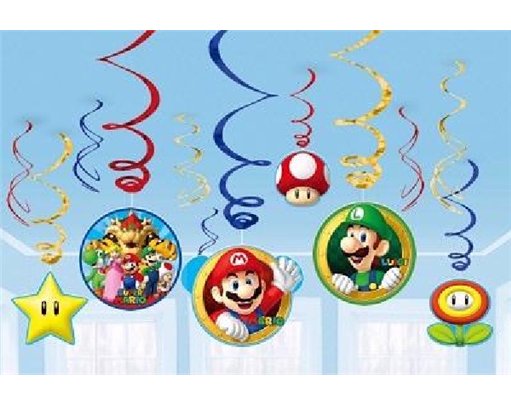(12) SUPER MARIO SWIRLS
